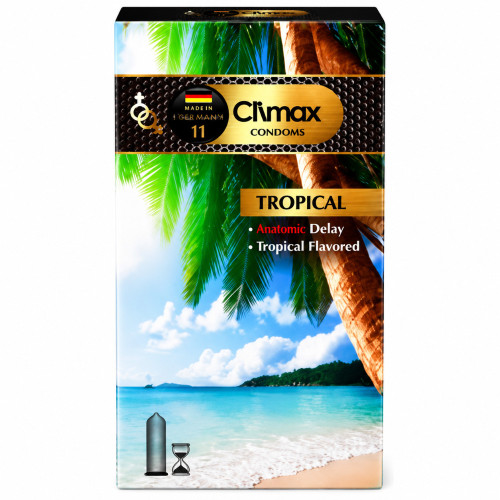 کاندوم کلایمکس مدل Tropical 11بسته 12 عددی
