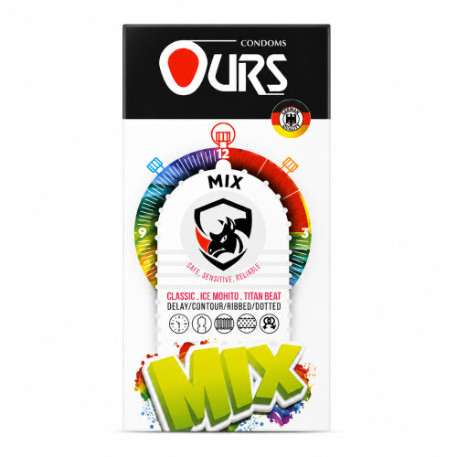 کاندوم اورز مدل Mix بسته 12 عددی