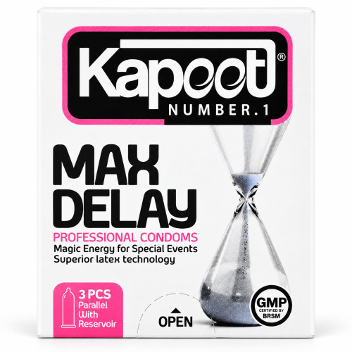 کاندوم تاخیری مضاعف کاپوت مدل Max Delay بسته ۳ عددی