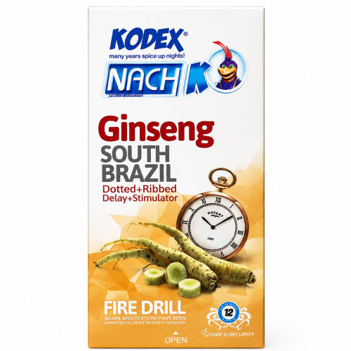 کاندوم تاخیری جینسینگ کدکس مدل Ginseng بسته 12 عددی
