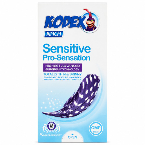 کاندوم کدکس مدل Sensitive Pro-Sensation بسته 12 عددی