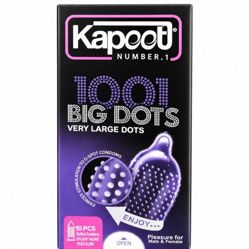 کاندوم کاپوت مدل BIG DOTS بسته 10 عددی